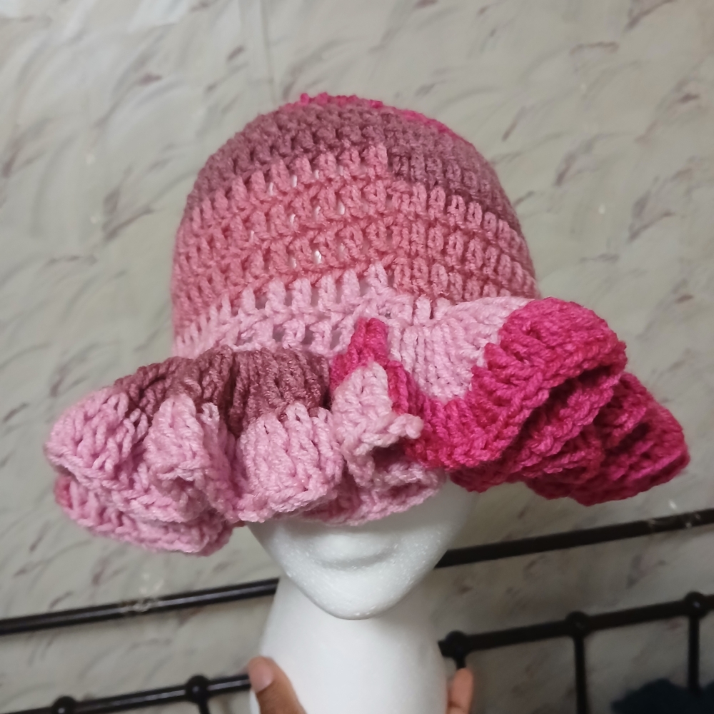 Pink Crochet Women's Hat